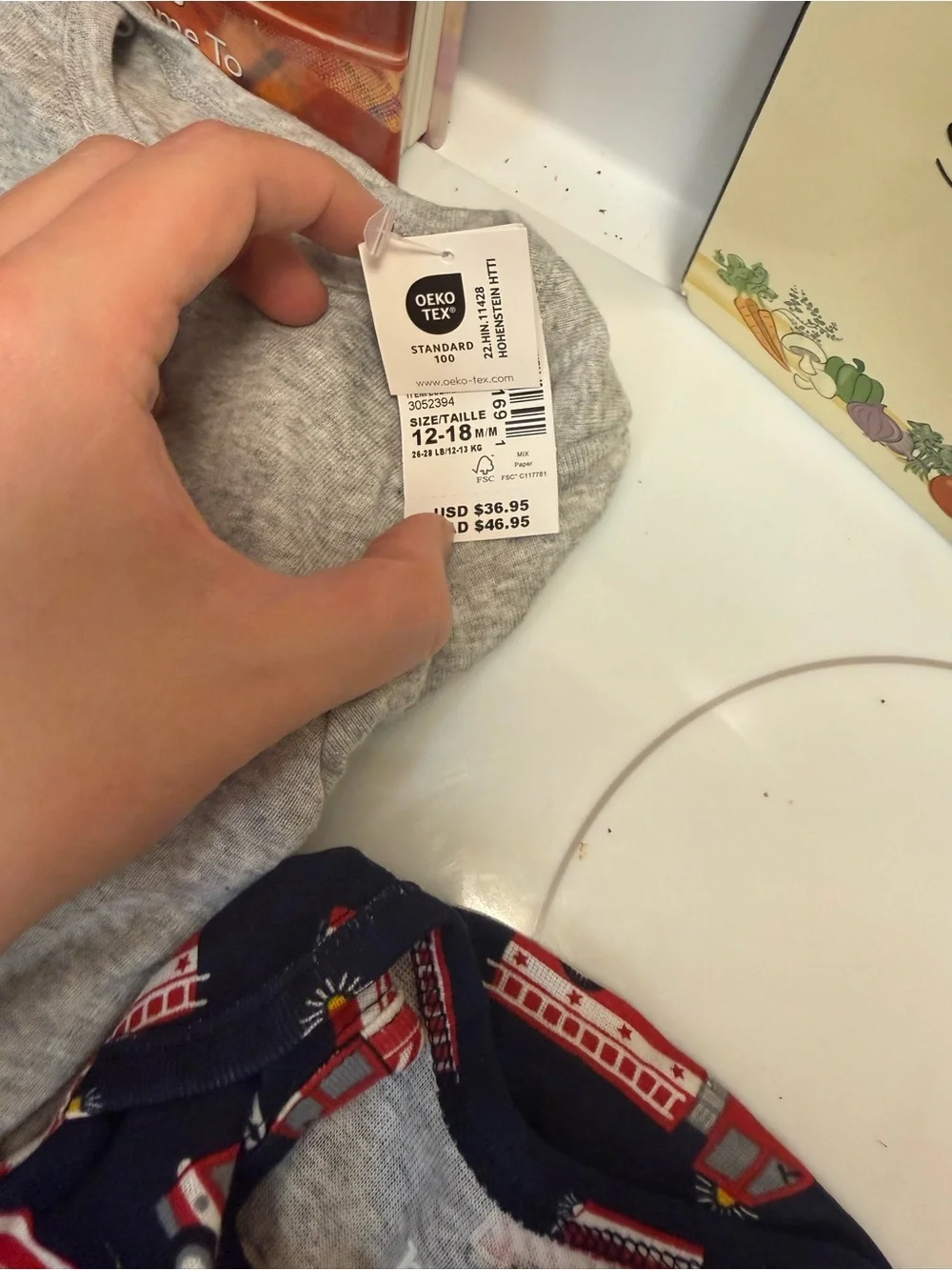 The Children's Place Navy, Gray, White & Red Baby Onesie Bundle